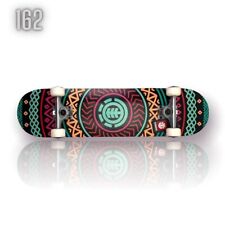 Element Helical Complete Skateboard 7.375 High Quality Black Deck and Wheels New picture