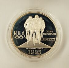 1995-P $1 Olympic Cycling Commemorative Silver Dollar - PROOF - C0084 - STOCK picture