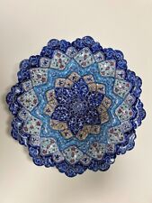 Handcrafted Persian Mina Plate, Beautifully Enamel-Painted, Decorative Wall Art picture
