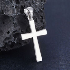 Real Pt950 Pure Platinum 950 Men Women Lucky Smooth Cross Pendant  picture
