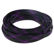 5~30m Black Purple Braided PET Expandable Sleeve Cable Wire Sheath Mesh Loom Lot picture