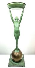 Antique Art Deco Lady Figure 1900s Frank Art Sculpture Large 24