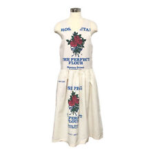 Vintage Handmade Flour Sack Dress Rose Petal Kansas Grown B & B Milling Co. picture