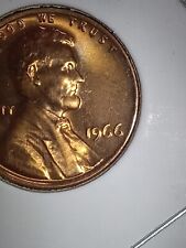 1966 Uncirculated And Doubled Lincoln Cent picture