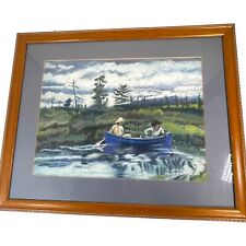 Winslow Homer The Blue Boat: Canvas Giclee Print Matted Framed Large 21” X 17” picture