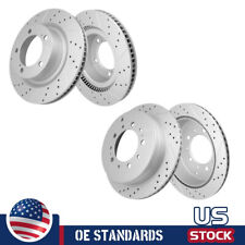 Front Rear Drilled Brake Rotors Set of 4 for Toyota Tundra Sequoia Land Cruiser picture