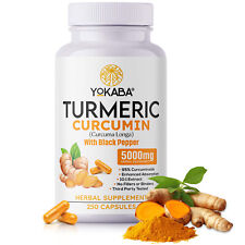 250 Capsules Turmeric Curcumin 5000mg Herbal Extract with BioPerine by YOKABA picture