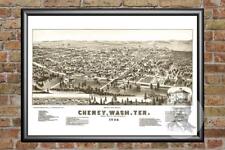 Old Map of Cheney, WA from 1884 - Vintage Washington Art, Historic Decor picture