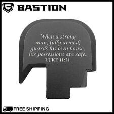 REAR SLIDE BACKPLATE COVER FOR SMITH WESSON M&P 9/.40 Shield Bible Verse Luke 11 picture