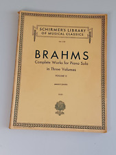 Vtg 1949 Schirmer Music Book 1729 BRAHMS COMPLETE WORKS FOR PIANO SOLO Volume II picture
