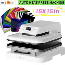 15 x 15in HTVRONT Auto Heat Press Machine Digital Sublimation T-Shirt Plate Viny picture