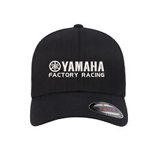YAMAHA Factory Racing Logo Embroidered Flexfit Hat Flat and Curved  picture