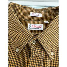 Vintage Orvis Men Shirt Made In USA Long Sleeve Button Up Soft Brushed Cotton XL picture