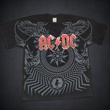 New Vintage AC/DC T Shirt Mens XL Black 90s Wide Boxy Rock Rap Band Concert Tee  picture