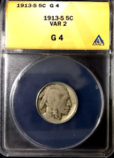 1913 S Type 2 Buffalo Nickel  Tough Date . Affordable. ANACS G 4        US Coins picture