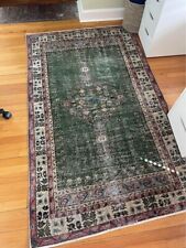 4x6 Vintage Turkish Rug, Green, Perfect Condition picture