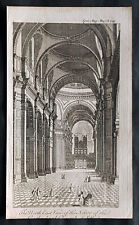 1755 Gentlemens Magazine Antique Print Interior Nave St Pauls Cathedral, London picture