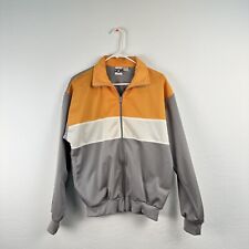 Vintage Pro Spirit Track Jacket Men’s Size M  Color Block Gray Orange Full Zip picture