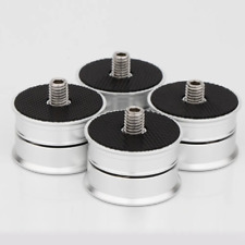 4x Aluminum HiFi Speaker Turntable Isolation Stand Feet Base Pads W/ Steel Bead picture
