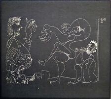 PABLO PICASSO 1969 LITHOGRAPH w/COA. Rarely listed EROTIC Picasso VINTAGE ART picture