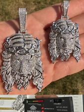 MOISSANITE Real 925 Sterling Silver Iced Hip Hop Jesus Piece Pendant Necklace picture