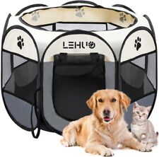 Dog Playpen Foldable Portable Pet Puppy Kennel Fence Exercise Cage Large Crate picture