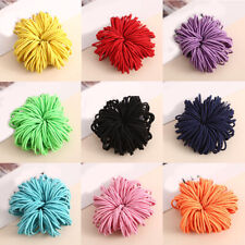 100Pc 3CM Kids Ponytail Hair Holder Thin Elastic Rubber Band Colorful Hair Ties picture