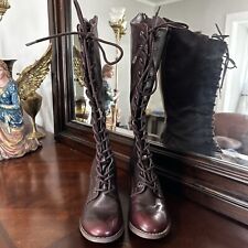 Not Rated Women’s Tall Brown Boots Back Zipper Front Laces Size 7.5 EUC picture