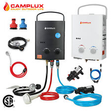 Camplux 5L Tankless Gas Hot Water Heater w/ 12V Pump Kit Outdoor Portable Shower picture