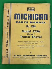 OEM, CLARK MICHIGAN Model 275A TRACTOR SHOVEL Parts Manual No.1688 picture
