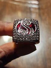 Strange Music Large Mens Jeweled Ring size 9 1/2 Preowned EUC  picture