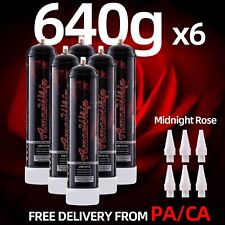 AmazWhip Whipped Cream Charger 640g Tank Rose Flavor 6 cylinders picture