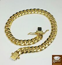 Gold Bracelet Men 10k Real Gold 7.5 inch Miami Cuban Custom Design 7.1 mm picture