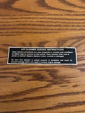 Rare Old John Deere 140,120,112,110 Air Cleaner decal M43438 NLA picture
