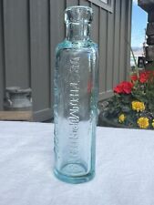 Antique Embossed Very Nice Aqua Dr Thompson’s Eye Water Bottle “Opium Based” picture