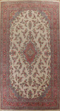Vintage Ivory Floral Kirman Palace Size Rug 12x20 Wool Hand-made Dining Room Rug picture