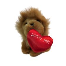 VTG Walmart Valentine's Day stuffed animal lion w/ love heart Love Me text picture