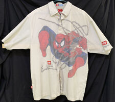 Rare Vintage Marvel Ecko Unltd Spider-Man Button Up Shirt Size XL Blk Rhino Ex picture