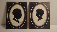 Four Vintage Hand Cut Silhouette's Matted & Signed picture