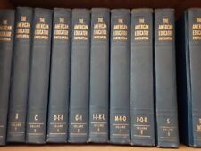 Vtg 1953 The American Educator Encyclopedia 10-vols Leather Complete Set picture