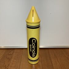 Vintage Coinola Large yellow-gold Crayon Coin Bank 1979 Idea Source Kids Nursery picture