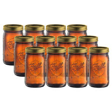 Ball Collection Elite Quart Wide Mouth Amber Canning Jar, Bulk, 12 Jars picture