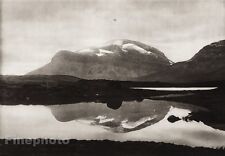 1924 Vintage SCANDINAVIA Photo Art Sweden Helagsfjallet Lake Glacier Mountain picture