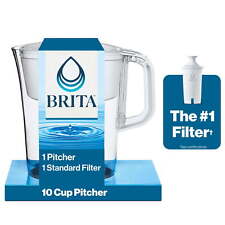 Brita Large 10 Cup White Tahoe Water Filter Pitcher with 1 Standard Filter picture