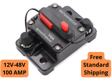 100 Amp Waterproof Circuit Breaker Auto/Marine/Solar 12-48V DC Manual Reset picture