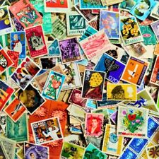 1000 Worldwide Stamp Collection Lot Mixed Foreign Vintage Used Off Paper 1/8 Lbs picture