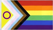 3x5FT Flag Updated Progress Pride Intersex Inclusive Gay Trans LGBTQ 100D picture