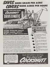 1953 Cockshutt Drive-O-Matic Harvester - Grain Farmer Works Crop - Print Ad Art picture