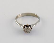 Scandinavian jeweler. Vintage ring in 18 carat white gold. picture
