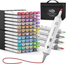 48 OR 72 Colors Alcohol Markers Brush Tip, Double Tipped Craft Markers Set picture